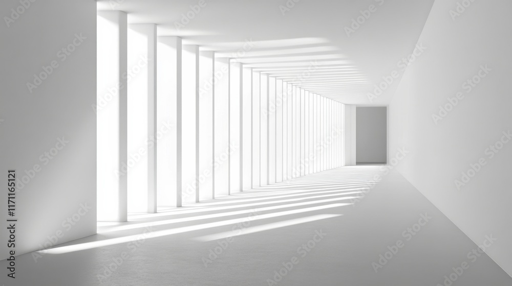 Fototapeta premium Minimalist Space with Clean Lines and High Contrast