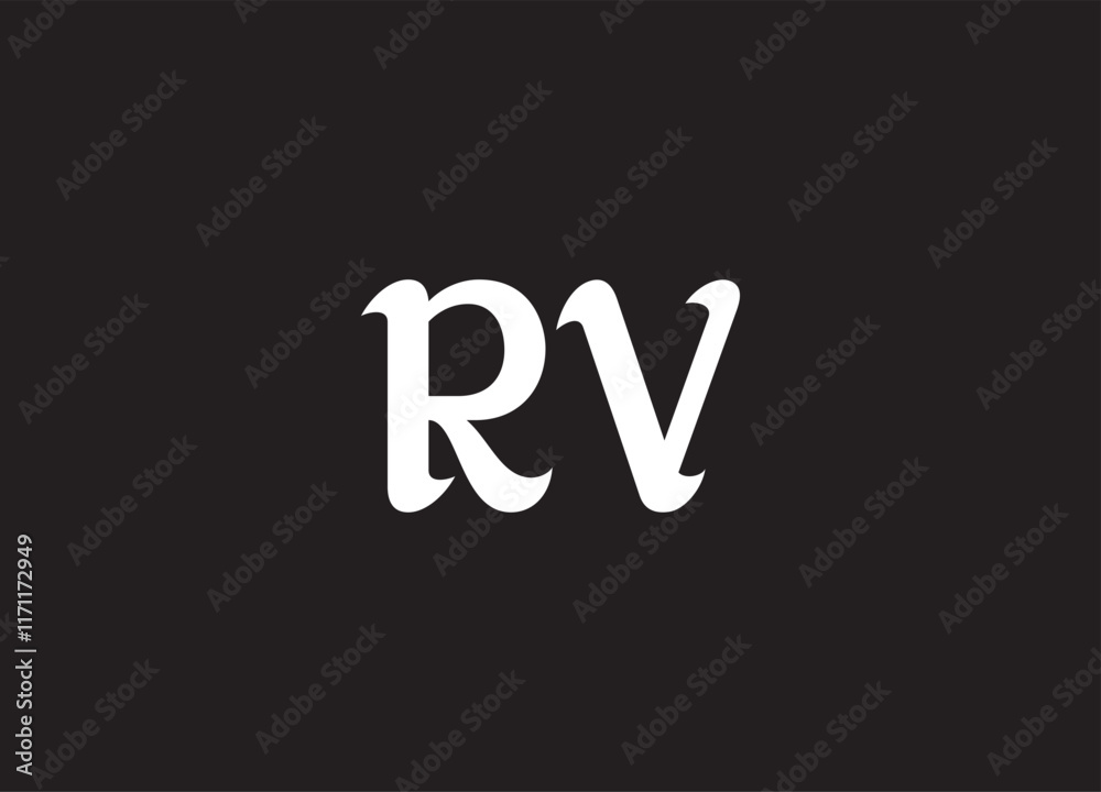 RV letter logo and initial logo design RV letter logo and initial logo design