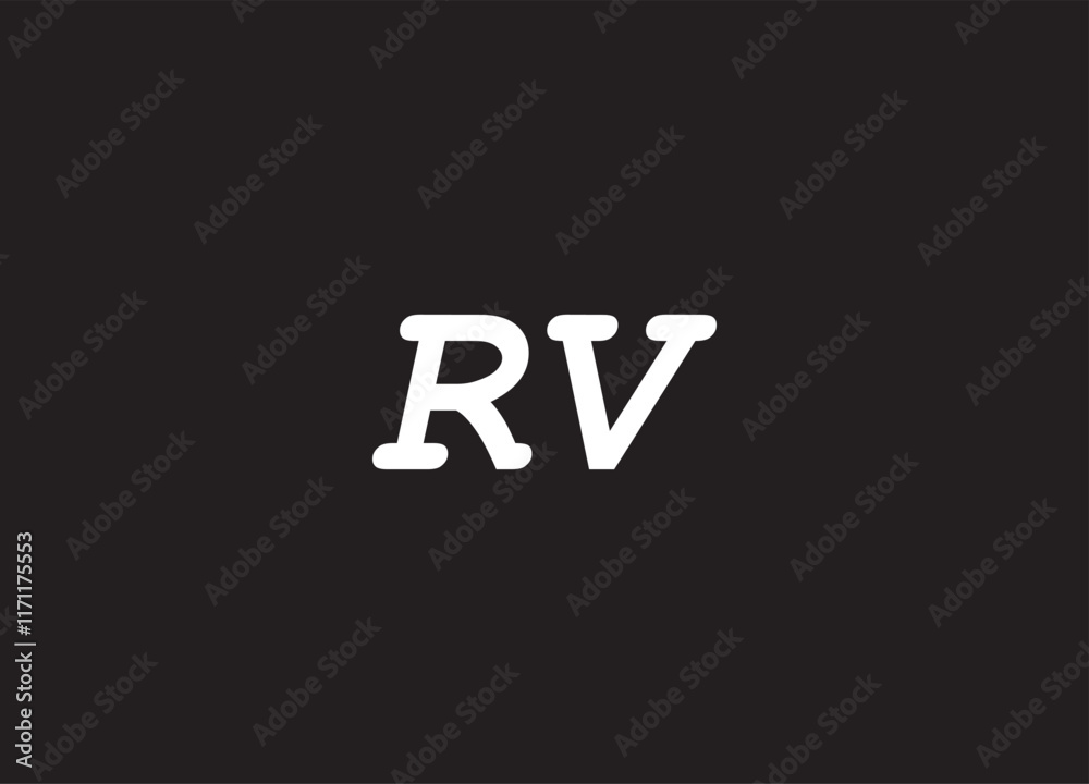 RV letter logo and initial logo design RV letter logo and initial logo design