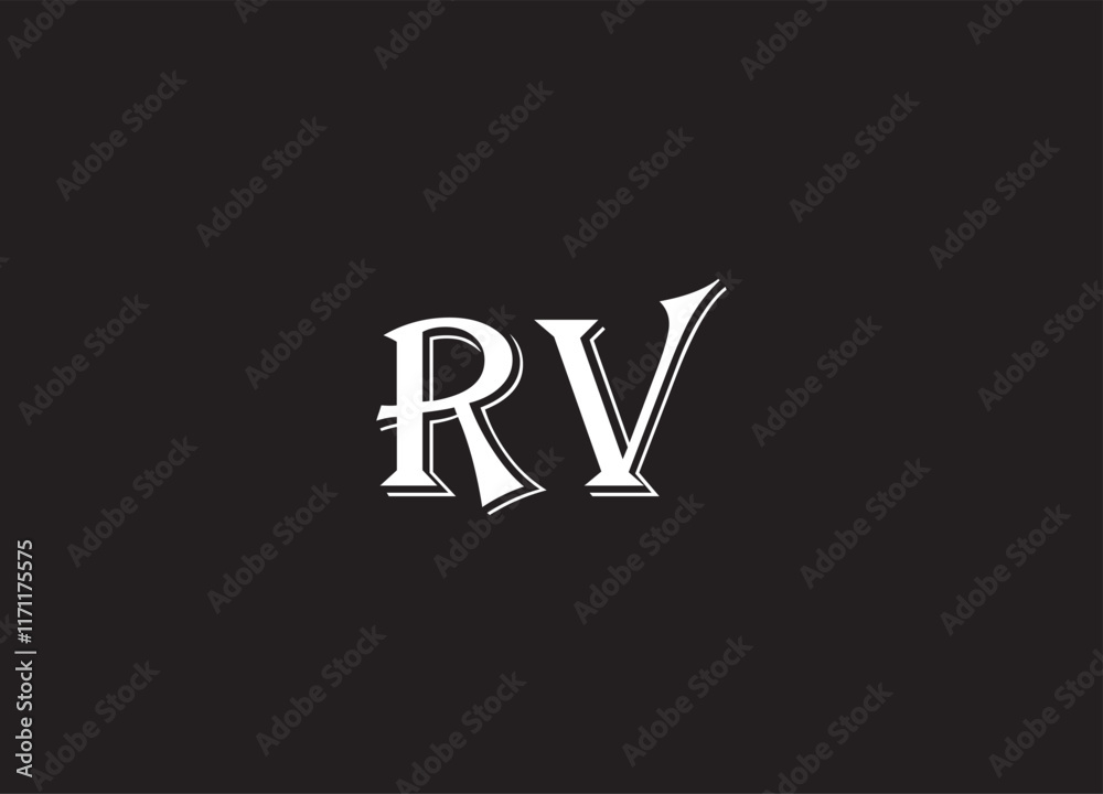 RV letter logo and initial logo design RV letter logo and initial logo design