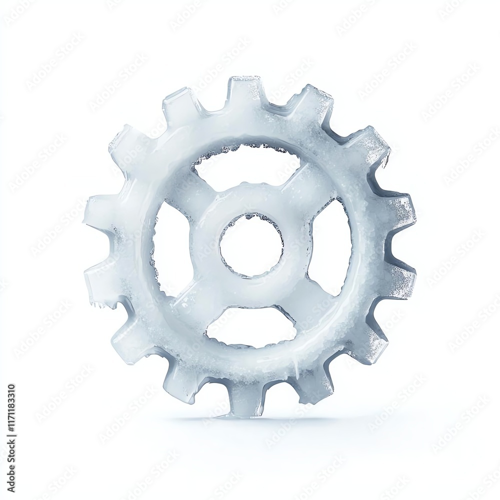 A close-up of a white gear, showcasing its intricate teeth and central hole, symbolizing mechanics and engineering. A close-up of a white gear, showcasing its intricate teeth and central hole, symbolizing mechanics and engineering.