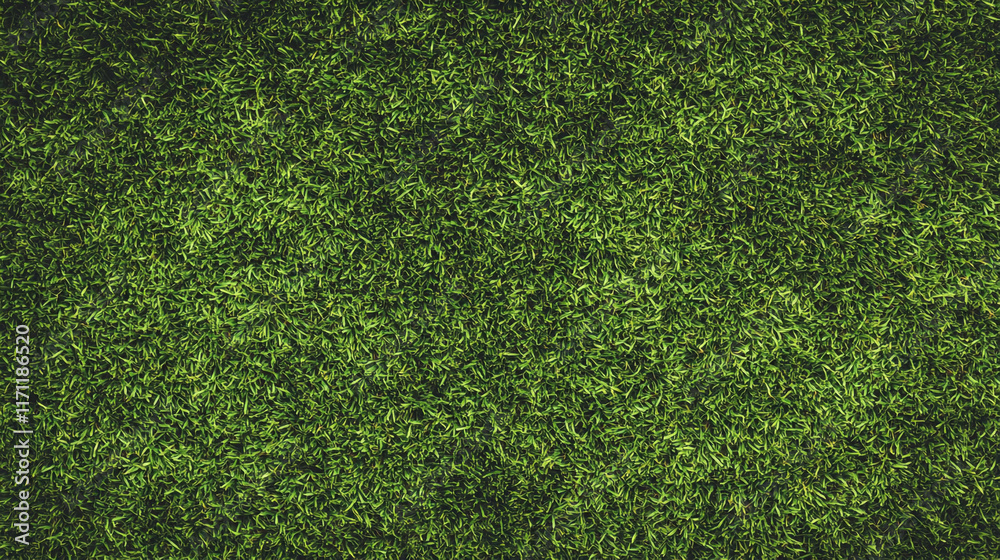 Fototapeta premium Fresh and lush grass covering a sunny outdoor area ideal for recreation or relaxation