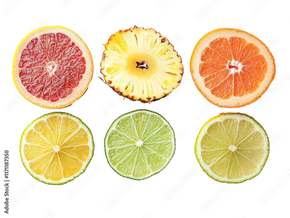 Fototapeta premium Beautifully arranged tropical fruits