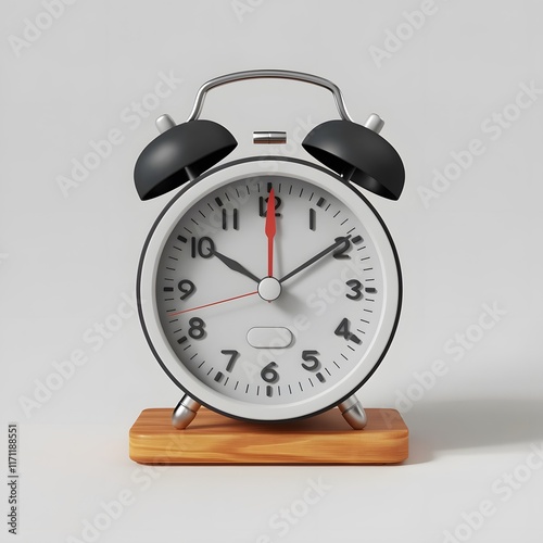 alarm clock isolated on white background.