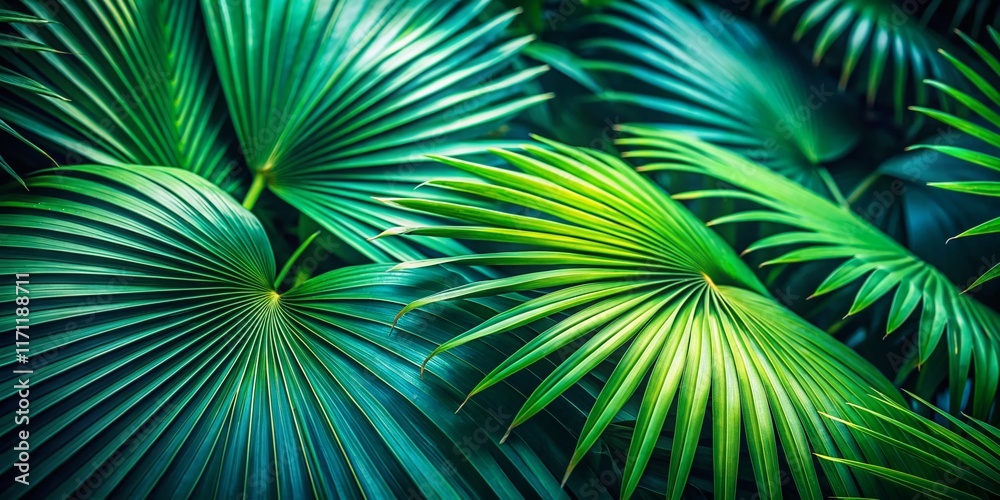 Fototapeta premium Tropical Aneca Palm Leaf Wallpaper: Luxury Nature Leaves Pattern, Hand-Drawn Outline Design for Fabric, Print, Cover, Banner & Invitation