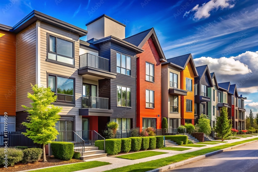 Urban Black Community Housing Architecture, Ebony Neighborhood Homes, Modern Afrocentric Building Design, Residential Buildings in Diverse District Urban Black Community Housing Architecture, Ebony Neighborhood Homes, Modern Afrocentric Building Design, Residential Buildings in Diverse District