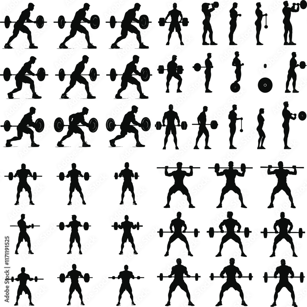 body builder man vector illustration, Strength Training Workout, Fitness Exercise Icon, gym icon set, body builder man vector illustration, Strength Training Workout, Fitness Exercise Icon, gym icon set,