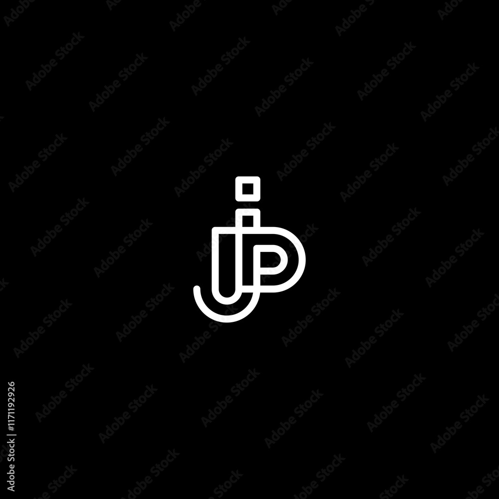 Obraz premium JP letter based icon logo