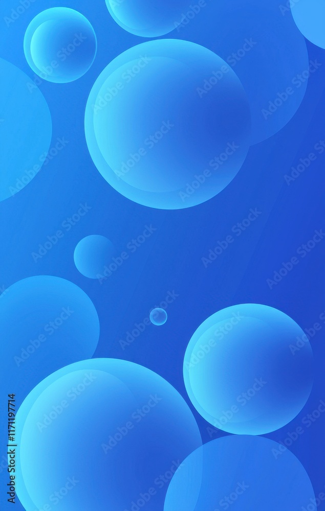 Abstract Blue Background with Floating Bubbles and Gradient Effect for Modern Designs Abstract Blue Background with Floating Bubbles and Gradient Effect for Modern Designs