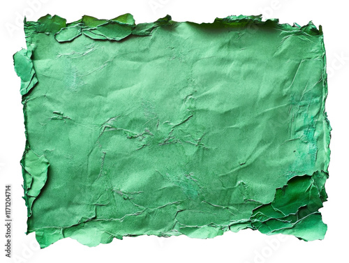 Textured green paper background for design photo