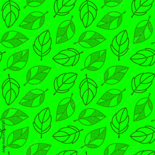 leaves seamless pattern background. tea leaf pattern. leaves pattern background. seamless patterns with leaves background