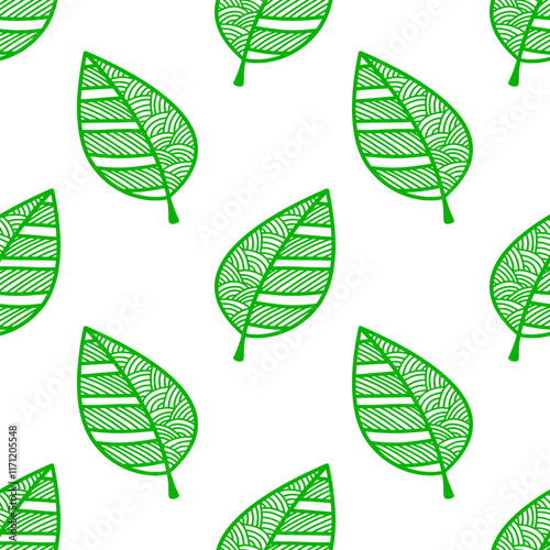 leaves seamless pattern background. tea leaf pattern. leaves pattern background. seamless patterns with leaves background
