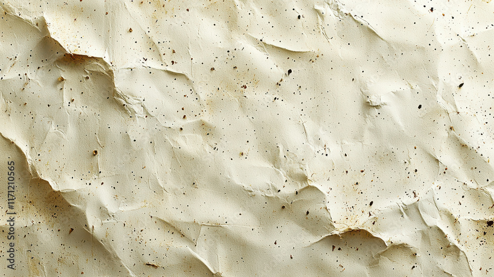 Crumpled textured paper background with natural grain and speckles, ideal for eco friendly designs and crafts. Perfect for adding rustic touch to your projects Crumpled textured paper background with natural grain and speckles, ideal for eco friendly designs and crafts. Perfect for adding rustic touch to your projects
