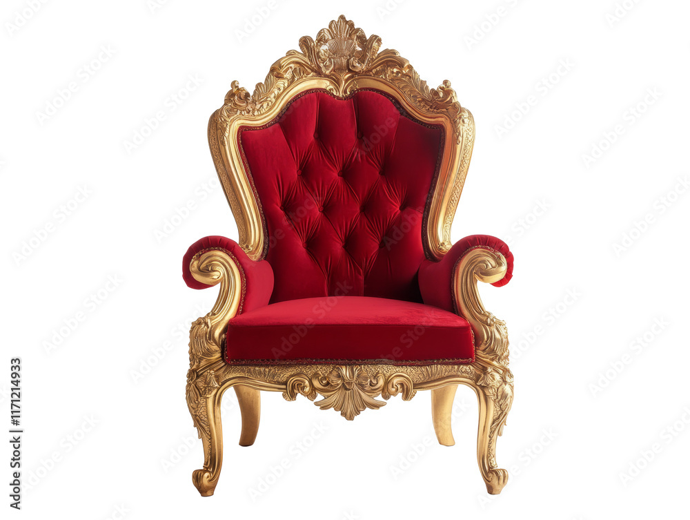 Elegant red and gold throne chair design Elegant red and gold throne chair design