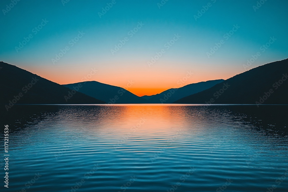 Mountain lake sunrise reflection Mountain lake sunrise reflection