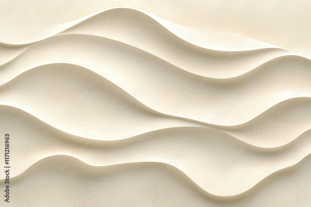 Obraz premium Natural beige sand waves calm beach abstract art serene environment close-up tranquility concept for visual appeal
