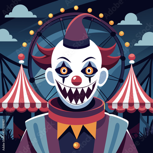 circus clown cartoon Halloween theme photo