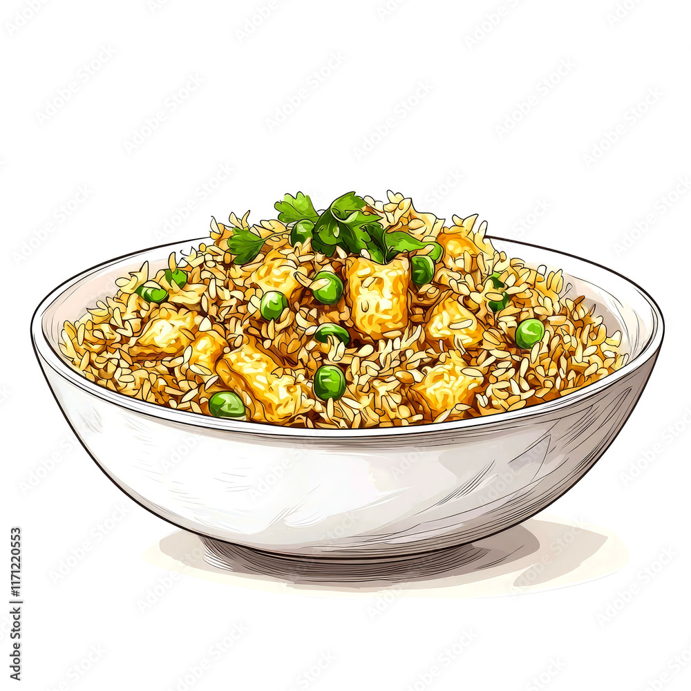 Aromatic Golden Rice Bowl: A Flavorful Culinary Artwork Aromatic Golden Rice Bowl: A Flavorful Culinary Artwork