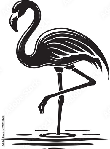 illustration of a flamingo