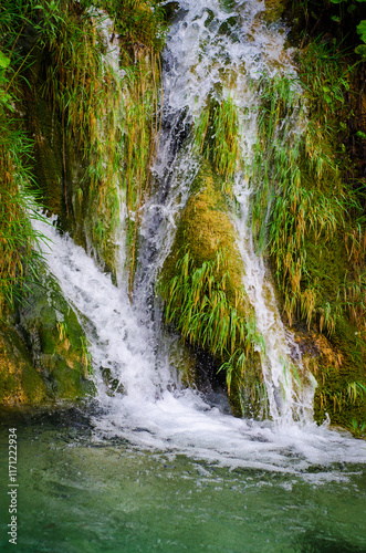 waterfall in the mountains