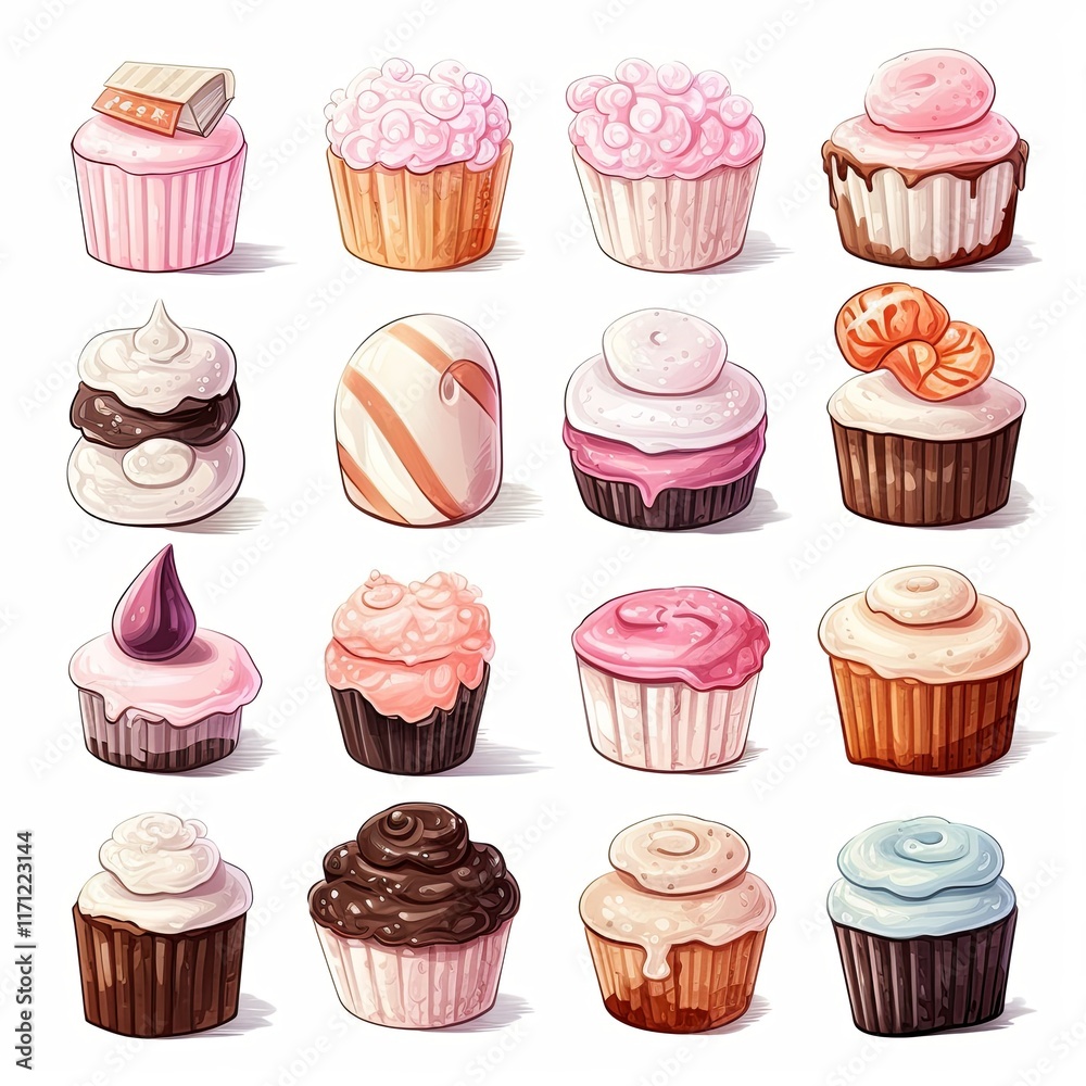 Savor a delightful selection of cupcakes, each featuring distinct flavors and vibrant frosting. These cupcakes are a true feast for both the eyes and the taste buds, perfect for any celebration. Savor a delightful selection of cupcakes, each featuring distinct flavors and vibrant frosting. These cupcakes are a true feast for both the eyes and the taste buds, perfect for any celebration.