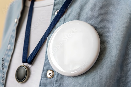 Pin button, badge mockup