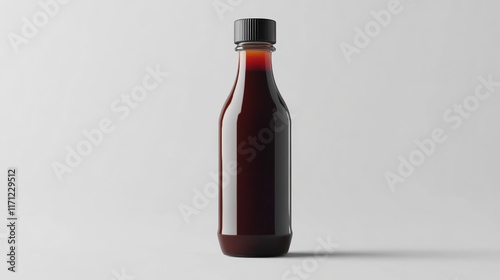 Sauce bottle mockup on white background