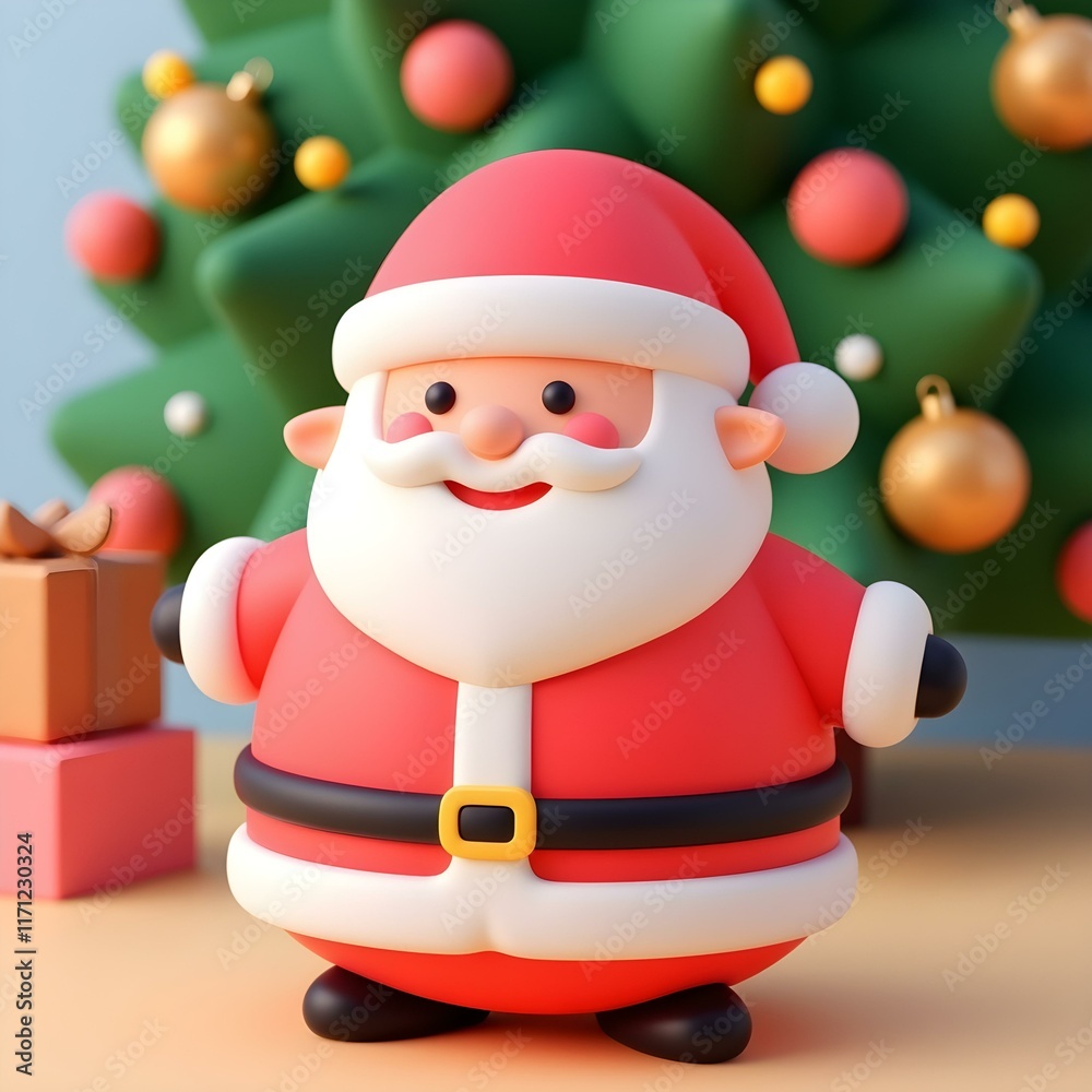 santa claus and christmas tree santa claus and christmas tree