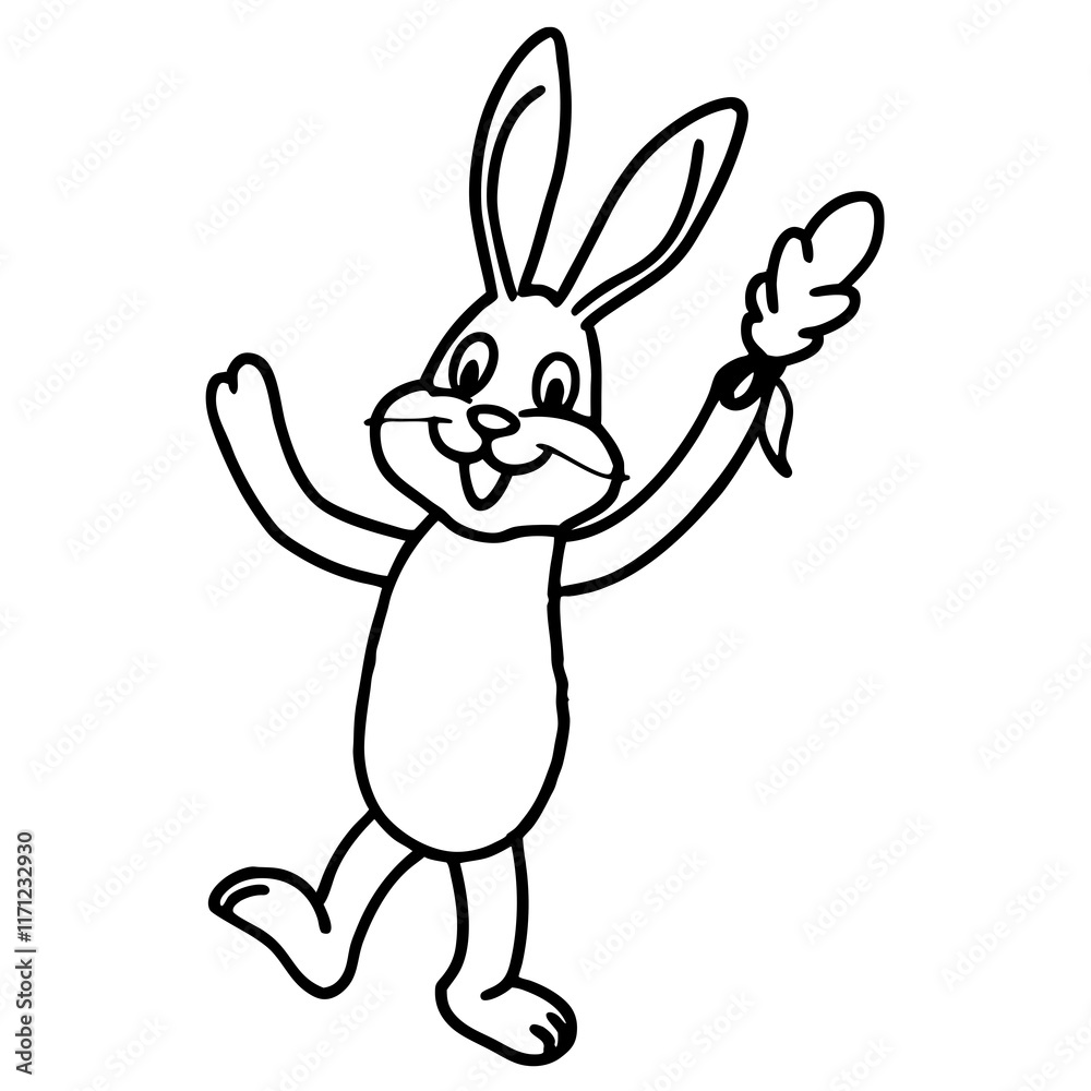 Obraz premium rabbit with a carrot