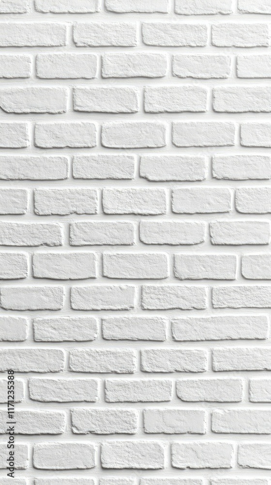 Fototapeta premium Displaying a smooth white brick wall texture suitable for various design projects and creative backdrops