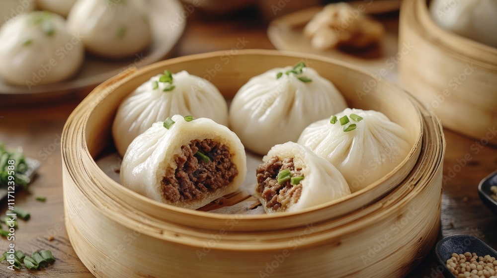 Steamed Pork Buns with a Tasty Filling