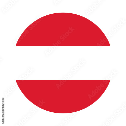 Round Austria flag icon
