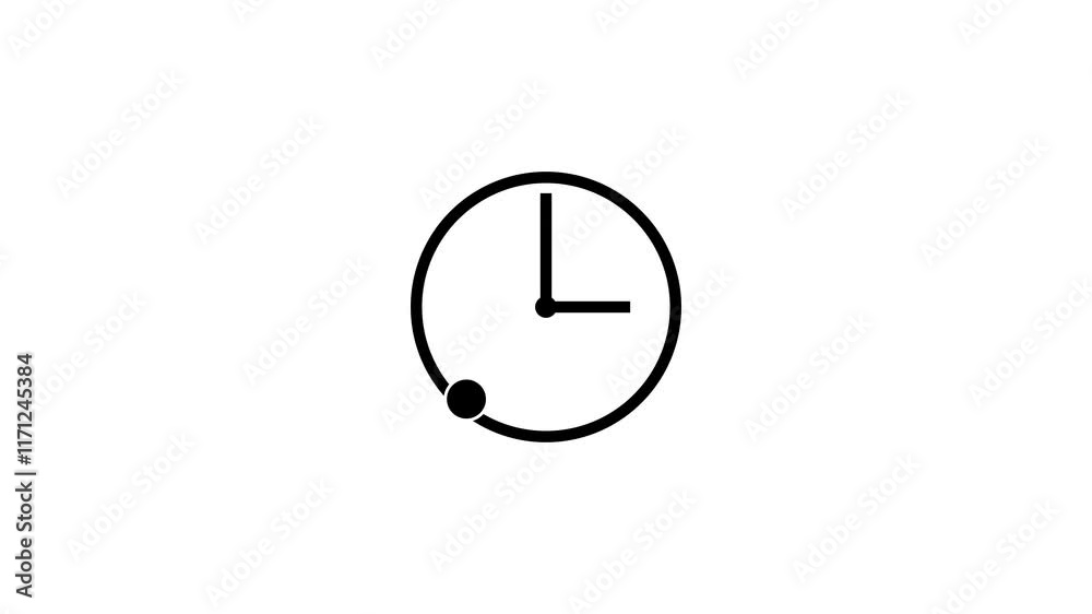 Time management icon. productive time icon. clock with dollar icon.Time Meets Wealth, Animated Analog Clock Icon with a Central Dollar Coin in a Futuristic Tech Design