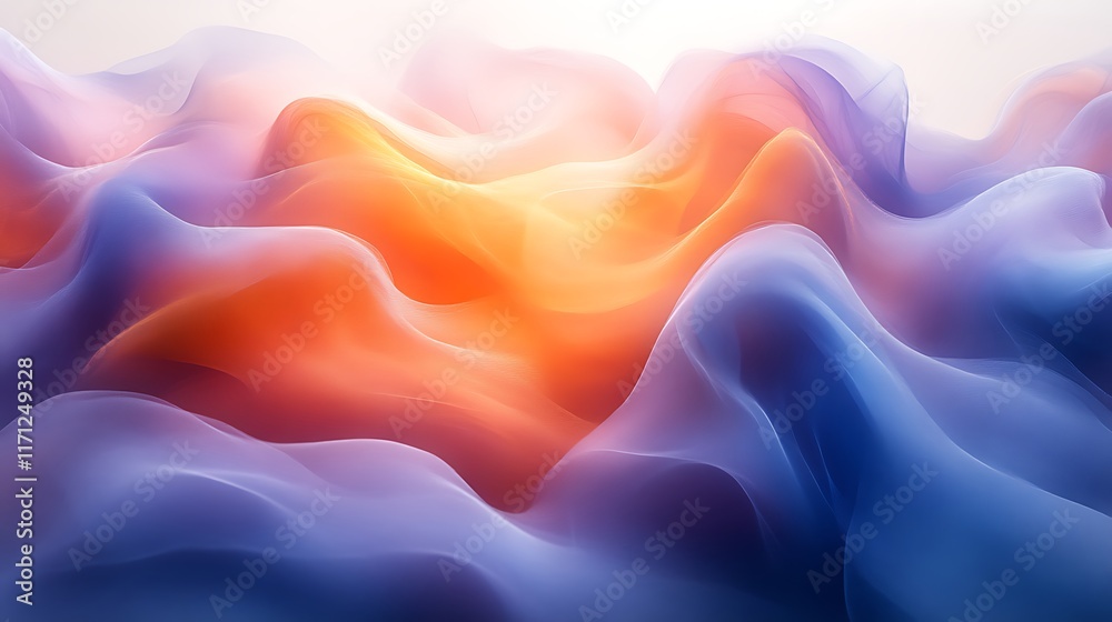 Fototapeta premium Abstract swirling colorful waves.