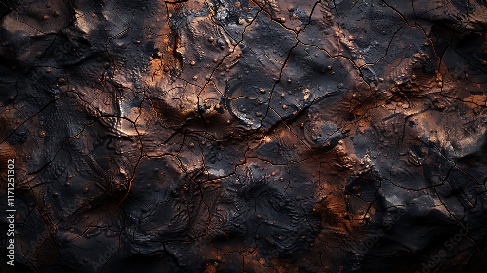 A cracked earth texture with visible layers of dried soil in varying tones of brown A cracked earth texture with visible layers of dried soil in varying tones of brown