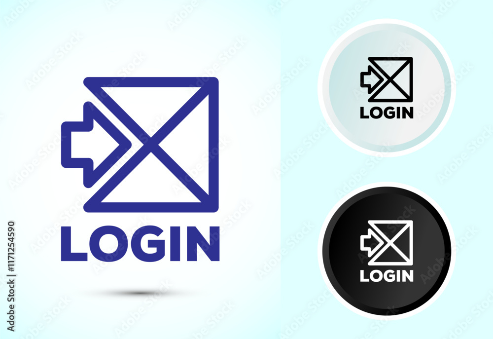 User profile login icon design illustration. Access authentication icon User profile login icon design illustration. Access authentication icon