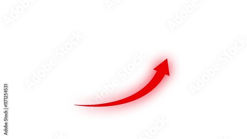 arrow rising transparent channel, Business line arrow, Business Growth And Success Arrow Info graphics, Animation of a business info graphics with rising arrow