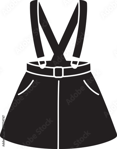 Overall dress Silhouette Vector