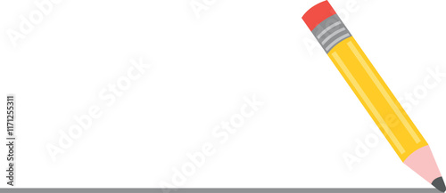 vector illustration pencil drawing fill outline straight line shape