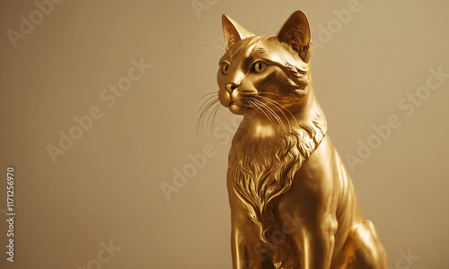 Stunning Golden Cat Portrait - Captivating Feline Image
