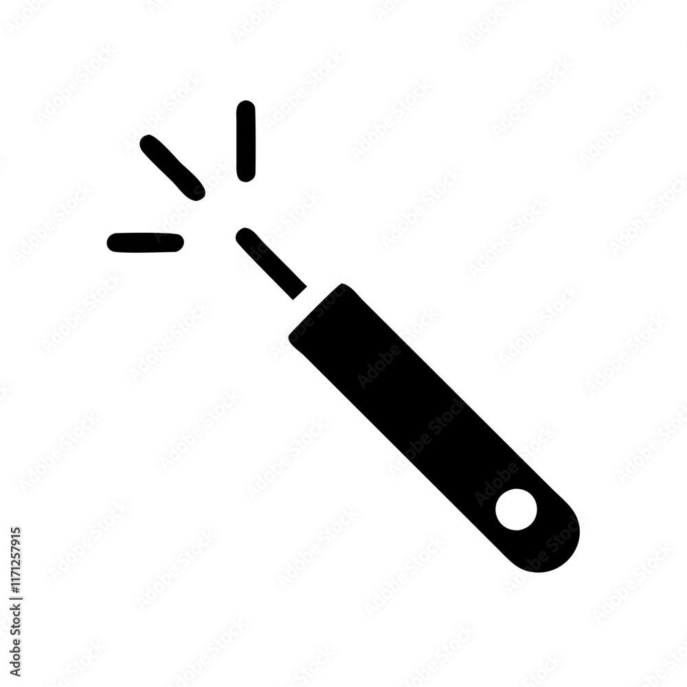 Laser pointer icon for presentations with simple design on white background
Laser pointer icon for presentations with simple design on white background