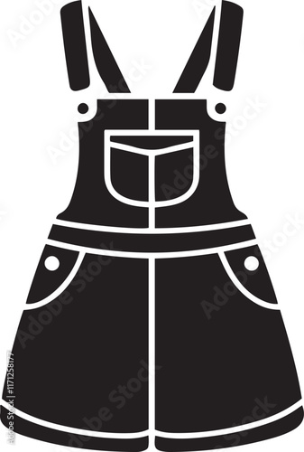 Overall dress Silhouette Vector