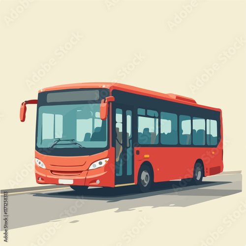 Bus Illustration vector design, Passengers in bus vector design, Traveling vector design