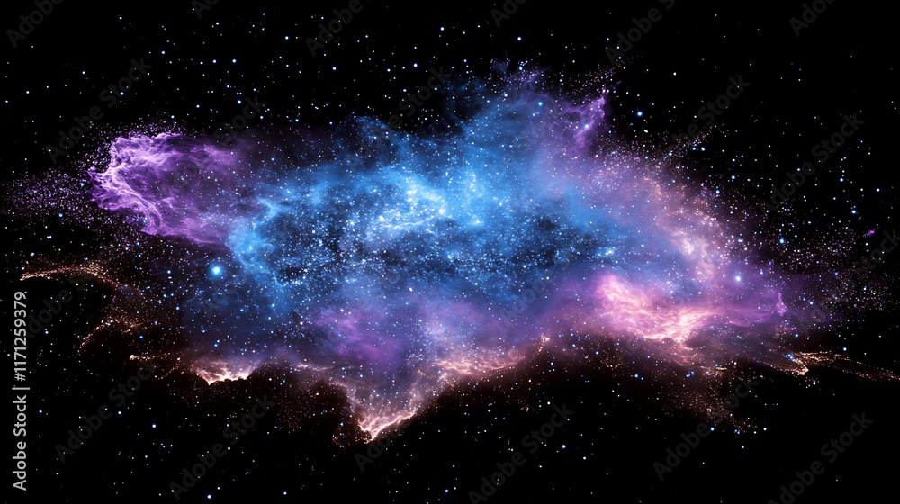 Naklejka premium Abstract background with wavy fabric and stars.