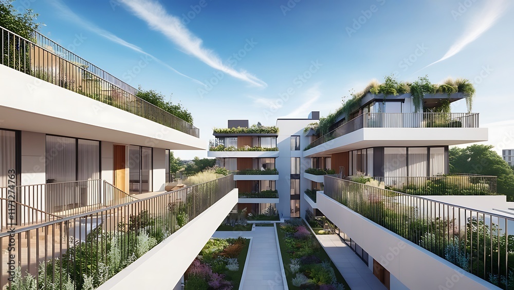 3D illustration of a new modern city apartment apartment 3D illustration of a new modern city apartment apartment