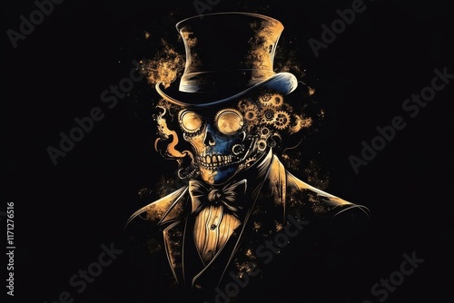 AI-generated illustration featuring a masked figure.