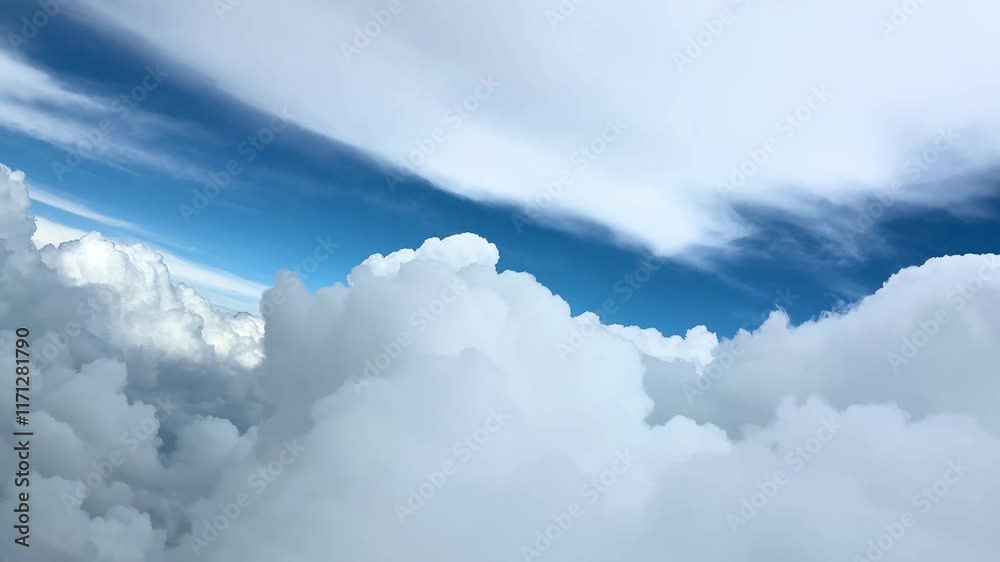 Flying through cumulonimbus clouds 