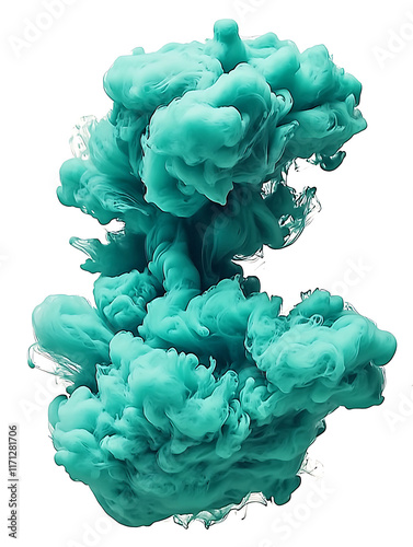  green Fog,  greensplash,  greencloud,  greenmist or greensmoke color isolated on white background. Effect for content that requires an abstract green dust explosion.