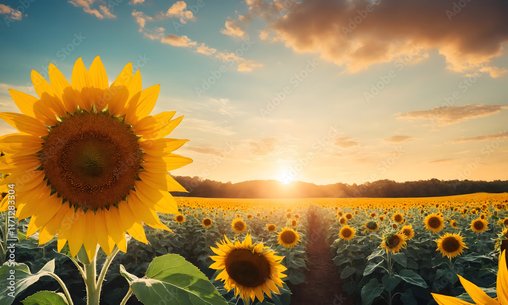 custom made wallpaper toronto digitalsunflower field  background