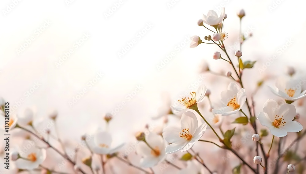 Delicate White Blossoms Branching Out in Springtime Delicate White Blossoms Branching Out in Springtime